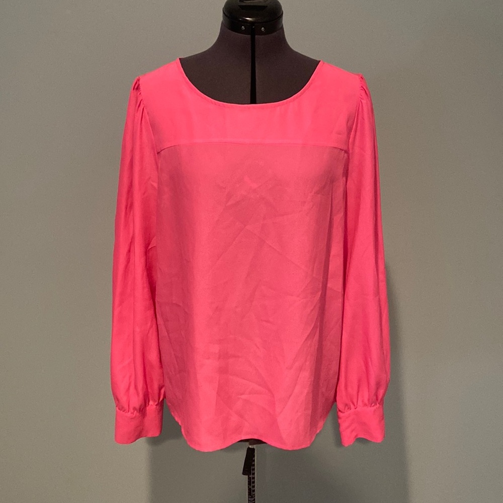 J crew hot pink long sleeve top
